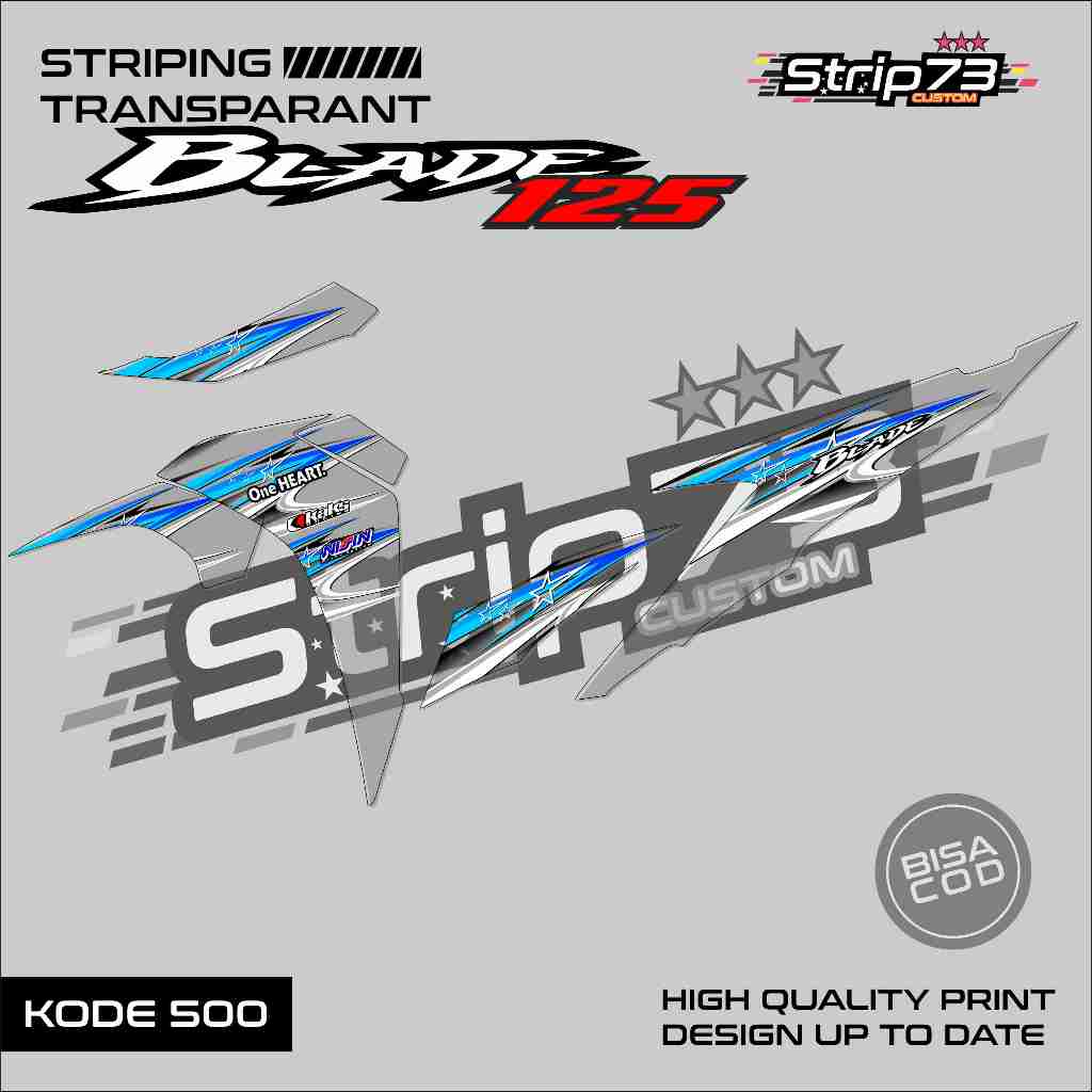 500 STRIPINGTRA4NSPARAN BLADE 125 - STRIPING TRANSPARAN BLADE 125 SIMPLE