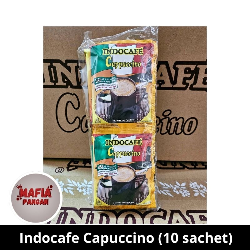 

Kopi Indocafe Capuccino 1 renteng / 10 sachet