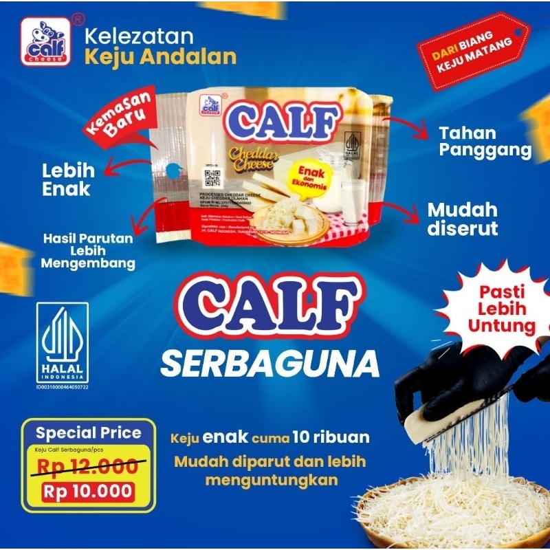 

200gr Keju calf Serbaguna cheddar kemasan (200gr)