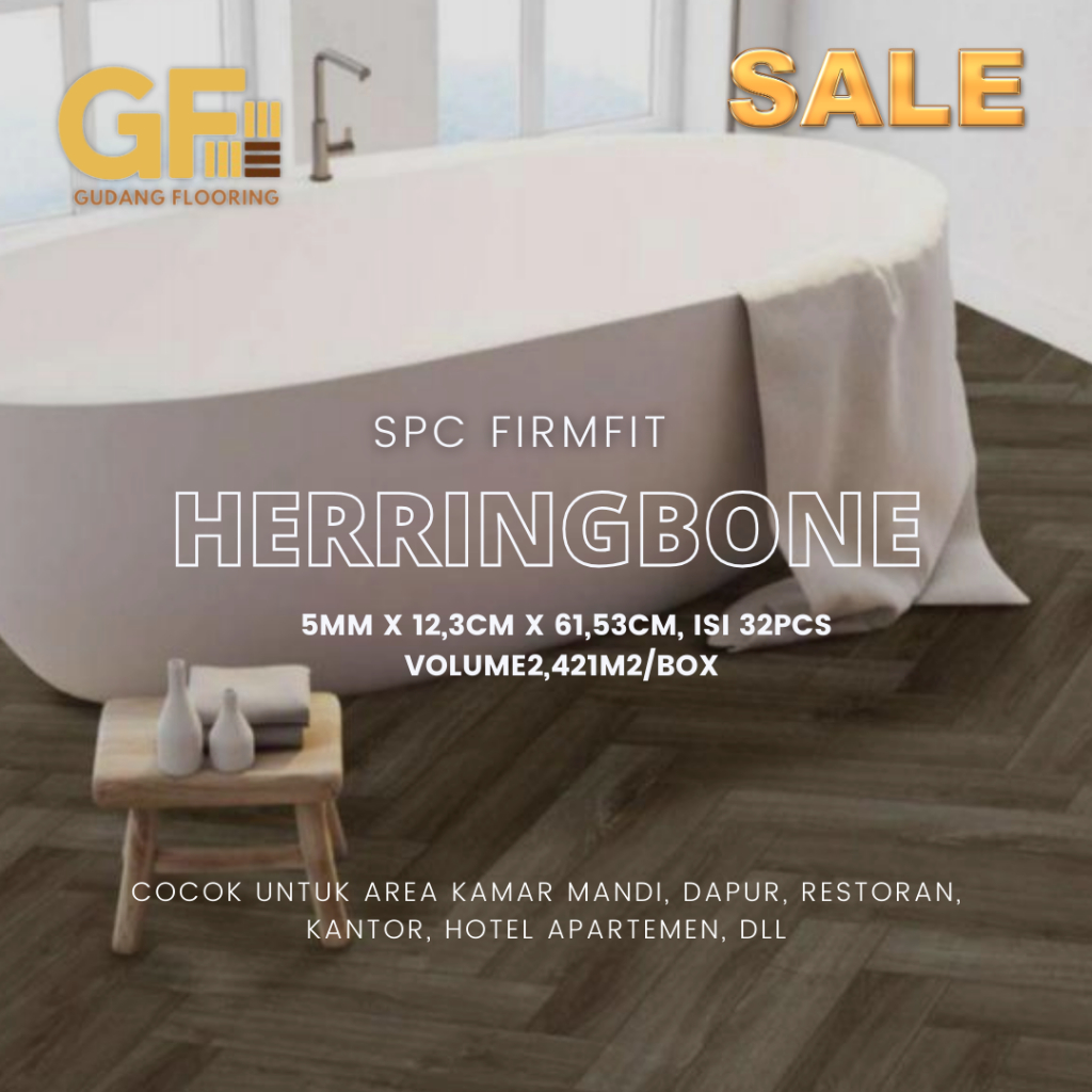 VINYL SPC FIRMFIT HERRINGBONE 5MM | Lantai Vinyl SPC | Vinyl SPC Flooring
