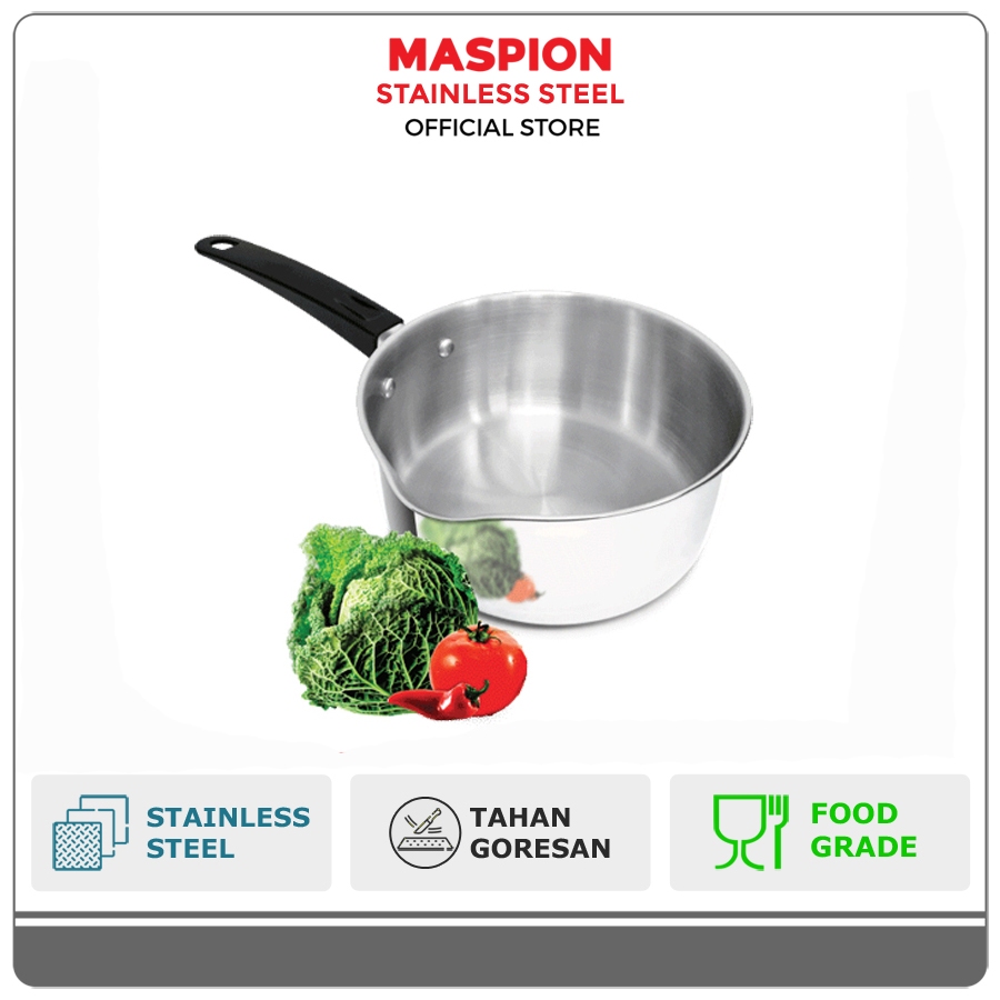 Maspion Panda Panci Stainless Steel Seroja Pourpan