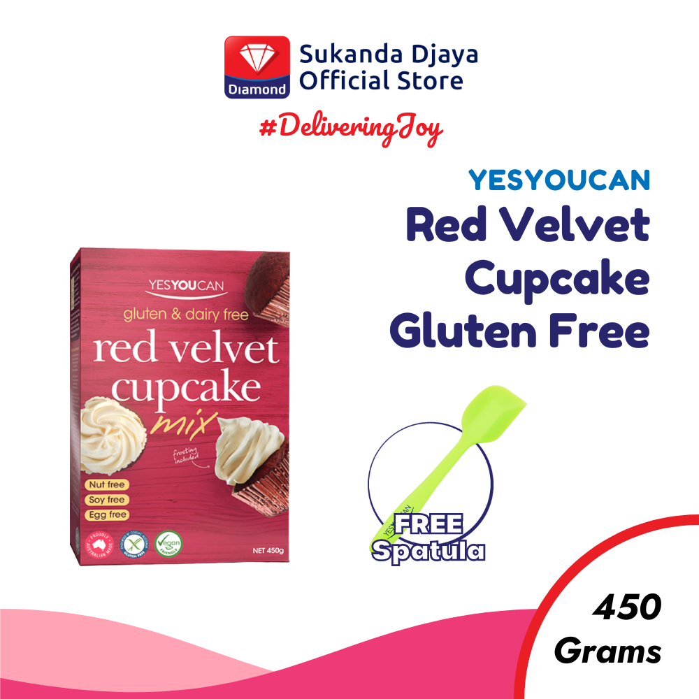 

YesYouCan Red Velvet Cupcake Gluten Free (Free Baking Spatula)
