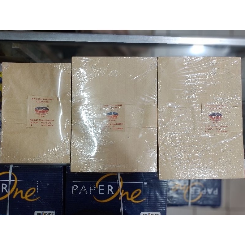 

KODE O67T Amplop Coklat Salur A4 12 Folio Folio F4 Airmail 1 Lbr Original