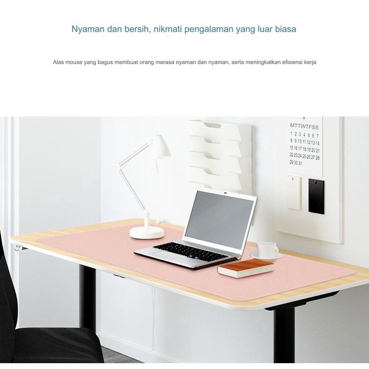 Desk Mat for Laptop MacBook Tablet Alas Meja Big Size Jumbo Mouse Pad Besar Non Slip Bahan Kulit Wat