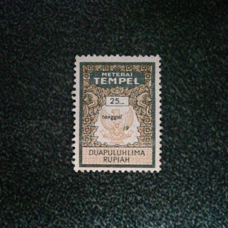 

KODE F62G Materai Rp 25 Tahun 1976 sd 198 Bersih
