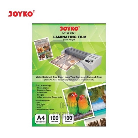 

KODE C67B Laminating Film A4 Plastik Laminating Joyko LF12231 A4