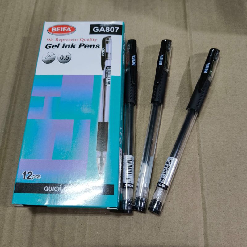 

Pulpen Pen Gel Beifa 0.5mm Hitam GA807
