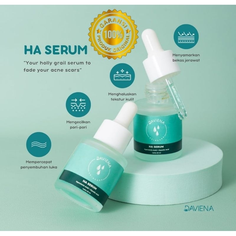 Serum HA Daviena Skincare Serum Bopeng Acne Jerawat Whitening Glow Davina Serum
