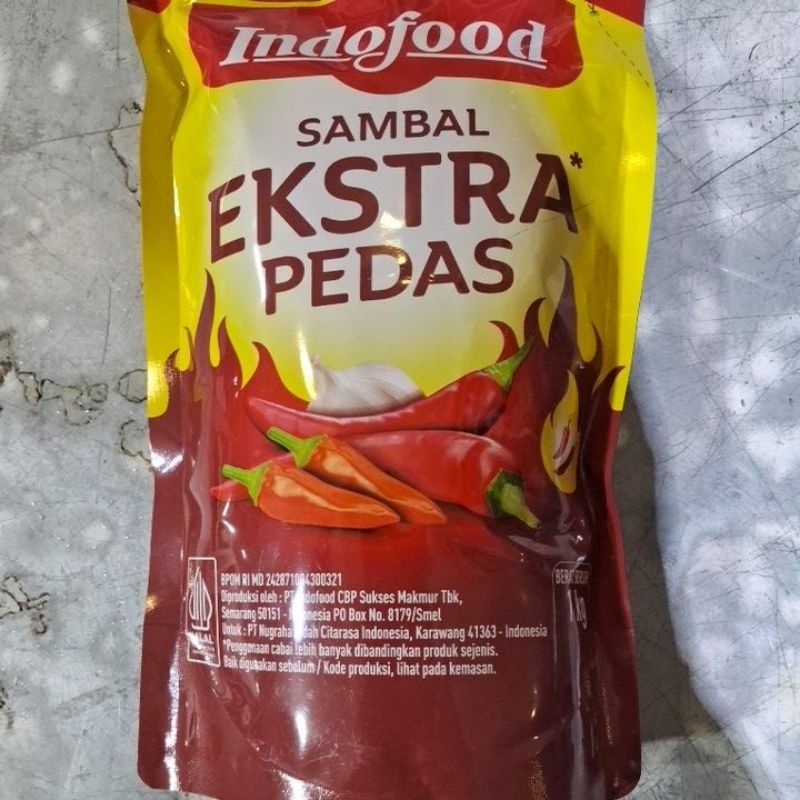 

Indofood sambal ekstra pedas 1 kg