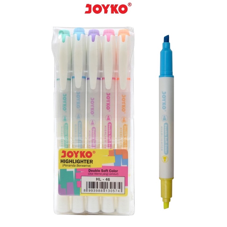 

KODE N88K Highligther Joyko HL46 Set Penanda Berwarna Pastel