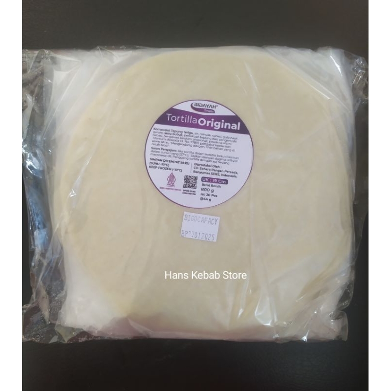 

Tortilla Sahara Bidayah 19 cm isi 20 pcs