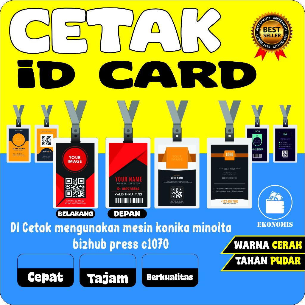 

ID CARD CUSTOM / CETAK ID CARD / CETAK KARTU BAHAN PVC
