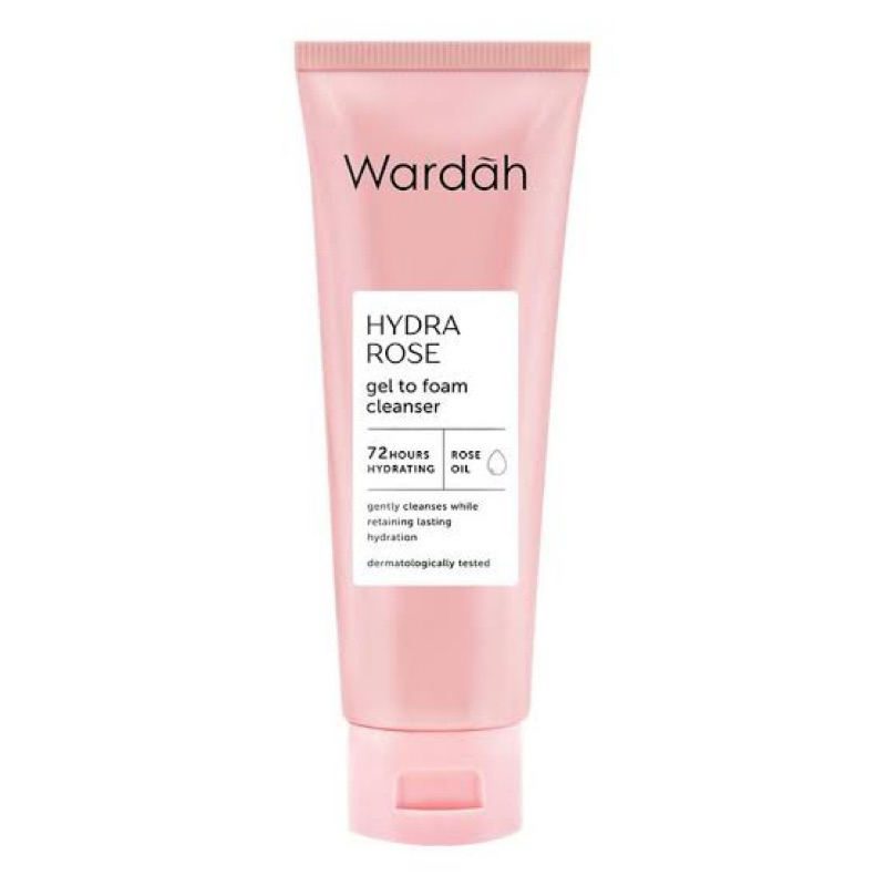 Wardah hydra Rose gel to foam cleanser / Wardah cleanser hydra Rose / pembersih wajah Wardah / Warda