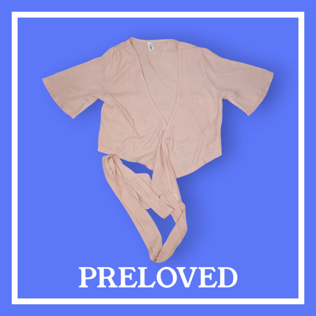 PRELOVED CROP BLAZER TALI PINGGANG