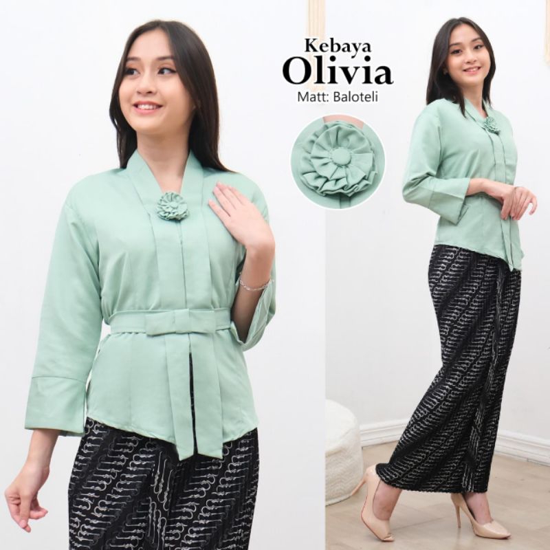 Kebaya encim modern  polos/kebaya murah Olivia