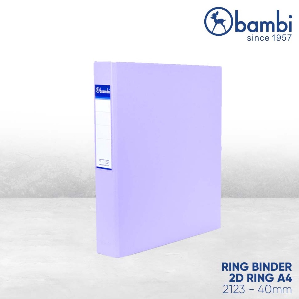 

KODE F72P Bambi Ring Binder A4 2 Ring MID SIZE 4 mm kode 2123