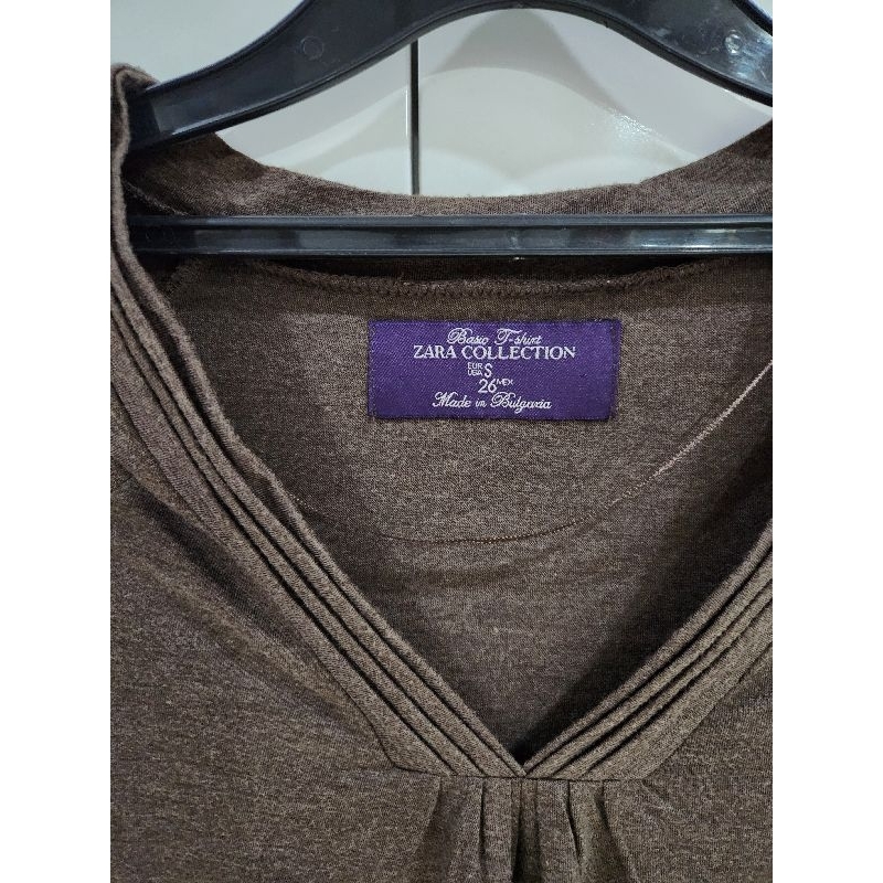 Preloved atasan baju lengan panjang wanita second coklat size S