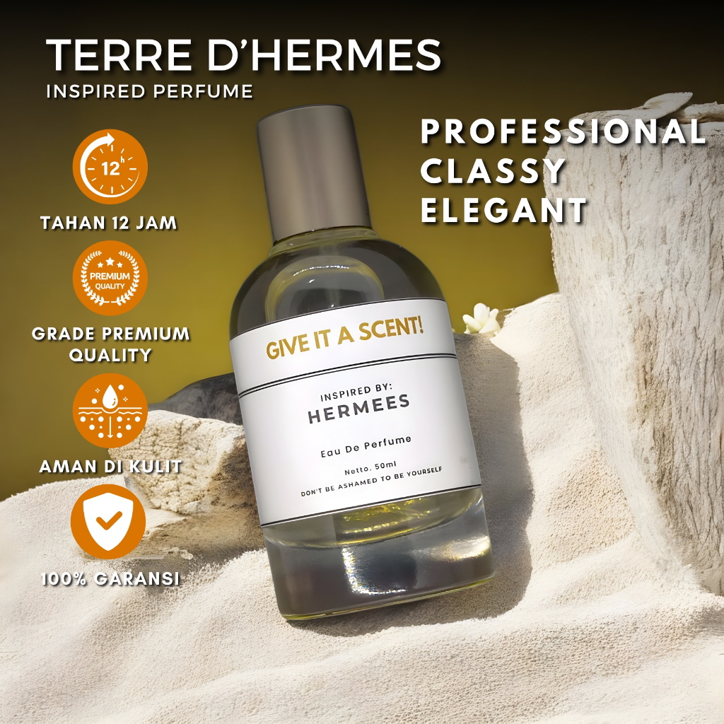 Parfum Pria Terre De Hermes EDP 30ml & 50ml Tahan Lama Unisex Awet Wangi Soft Original Aman Di Kulit