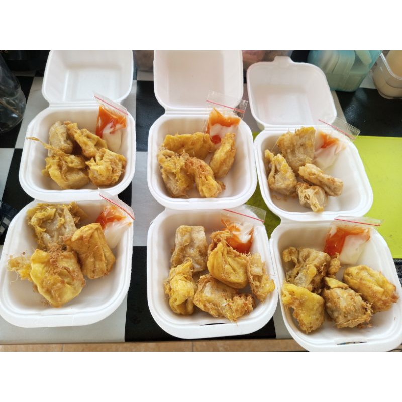 

somay goreng telur toping saos mayones,