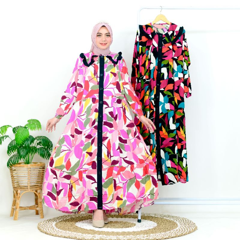 dress rayon bunga