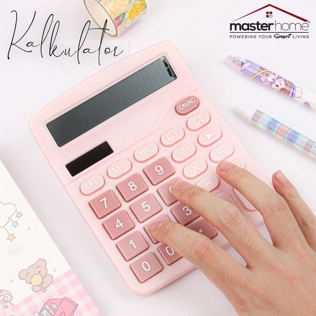 

KODE M23Y Masterhome Kalkulator 12 Digit Dual Power Digital Calculator 12 Bit Kalkulator Bisa Pakai Cahaya Matahari