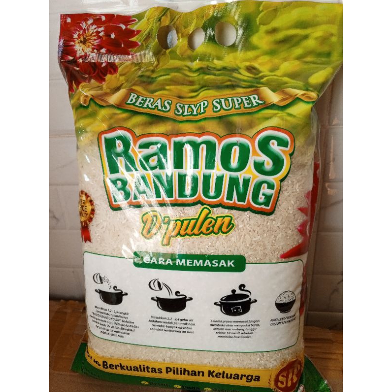 

beras Punel cap Ramos bandung kapasitas isi 5kg pas