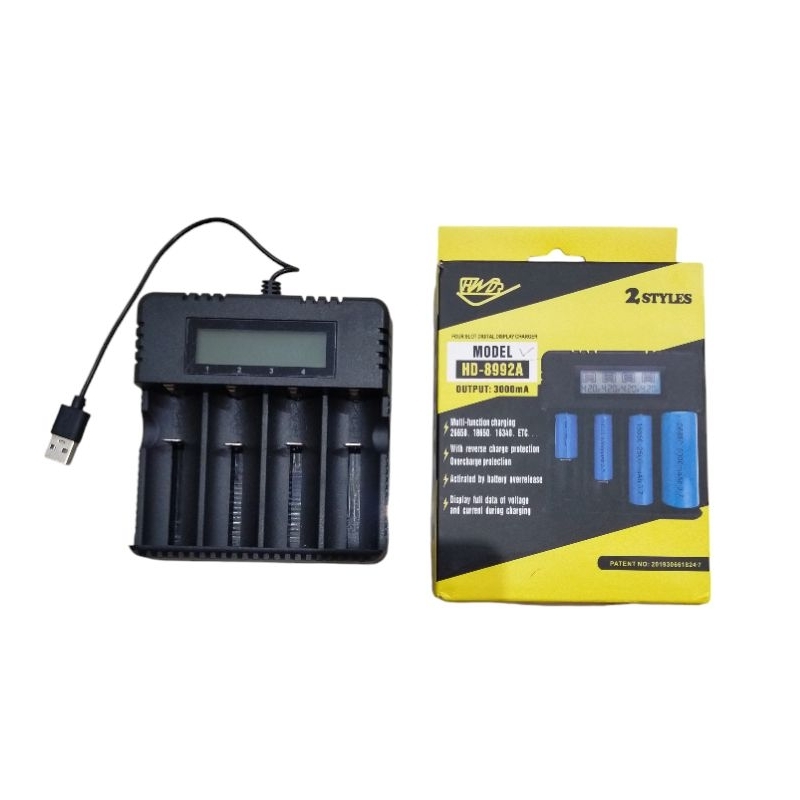 CHARGER BATERAI UNIVERSAL / CHARGER BATERAI 4 SLOT INDIKATOR DIGITAL