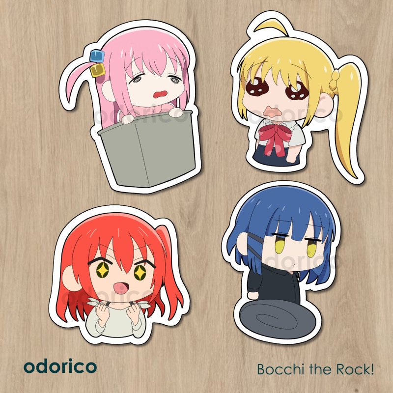 

Stiker Anime Bocchi the Rock! / Sticker lucu kessoku band bocchi kita nijika ryo odorico