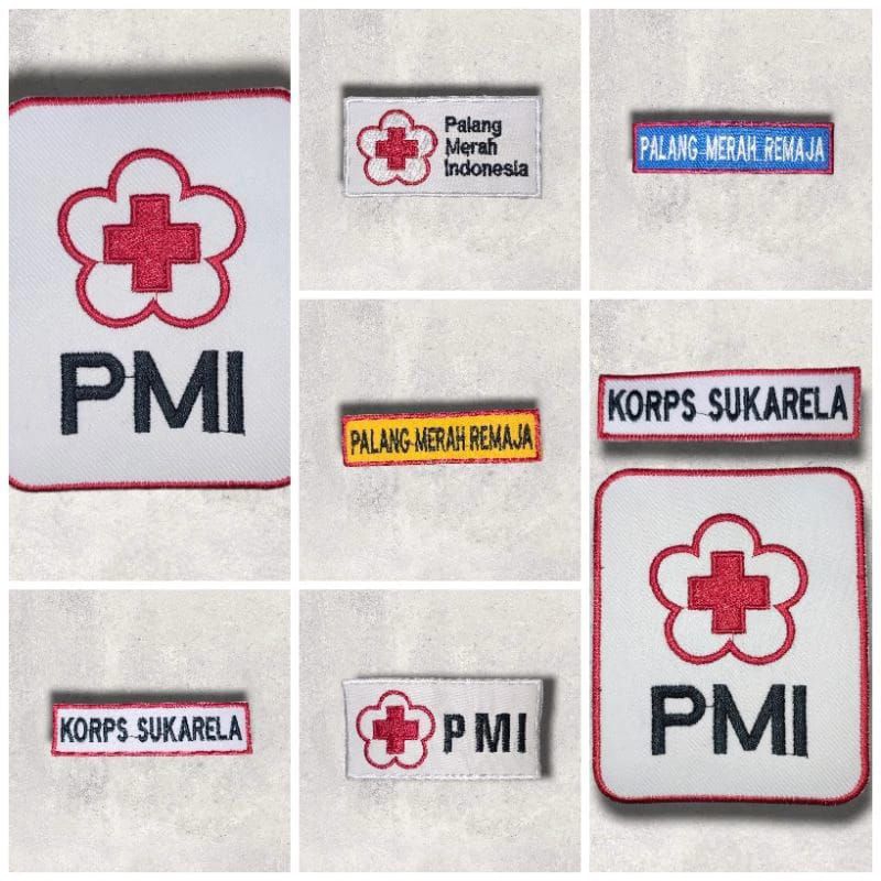 Badge PMI PMR lengkap atribut PMI