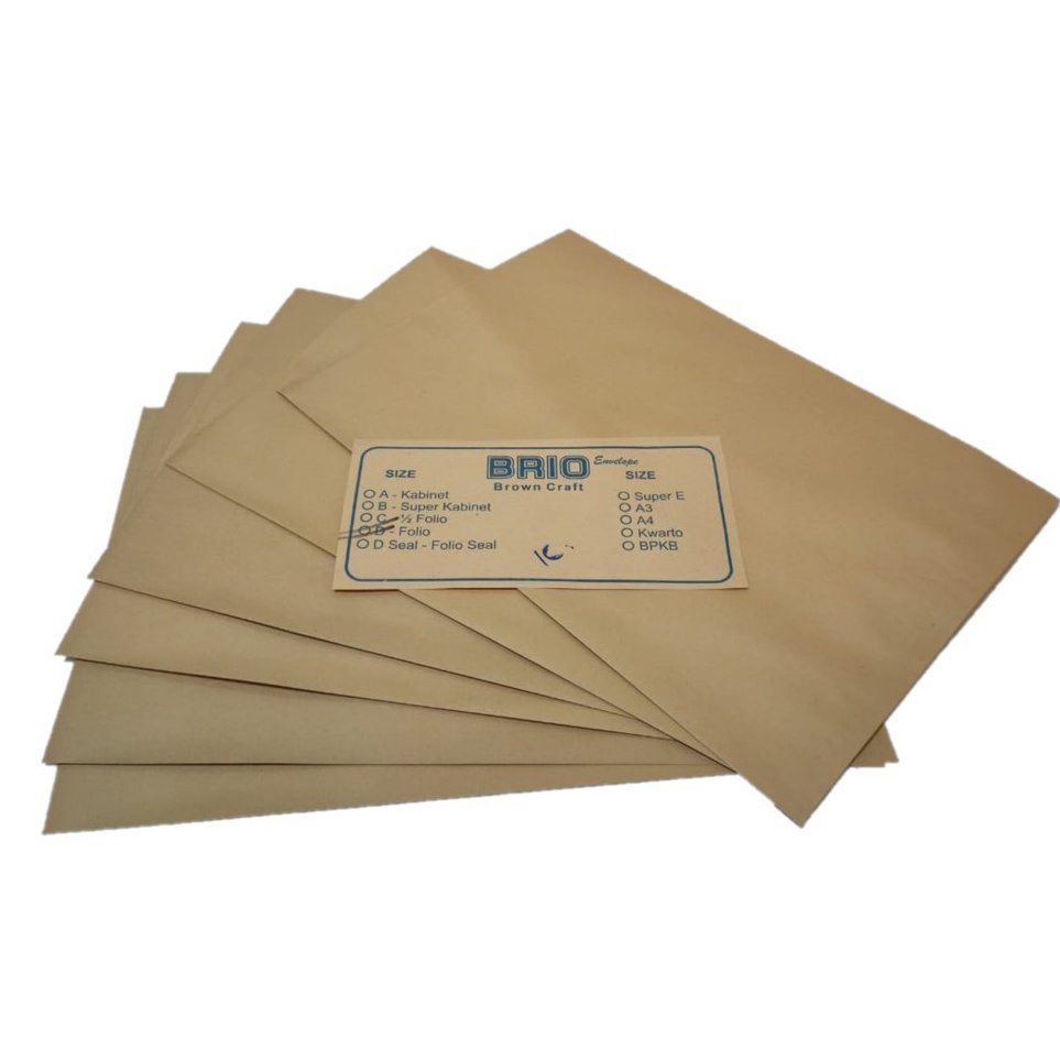 

KODE B95Q Amplop Coklat Brio Ukuran Folio