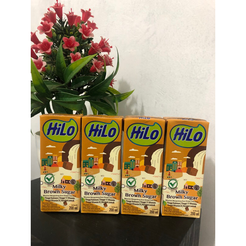 

HILO RTD MILKY BROWN SUGAR 4 x 200ml-minuman praktis rasa gula aren