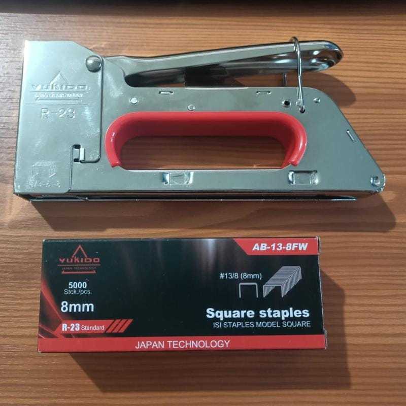 

TERLARIS[BISA COD]!!!Paket Staples Tembak Gun Tacker + Isi atau Refil 13/8 Stapler Jok Staples | Stepler Tembak | Stepler Gun | Stapler Tembak | Stapler Gun