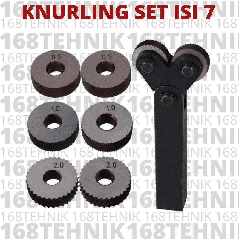 MATA KNURLING SET ISI 7 / RODA KNURLING SILANG SET ISI 7 / KNURLING SET ISI 7