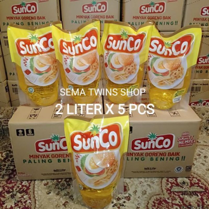 

MINYAK GORENG SUNCO 2 LITER ISI 5 PCS KEMASAN POUCH