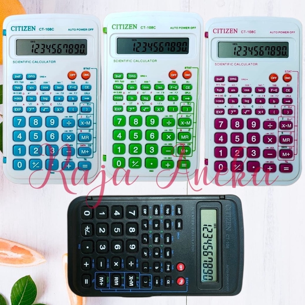 

KODE W43H CALCULATOR ILMIAH KARCE CITIZEN CT 18 KC18 CT18 SCIENTIFIC MURAH 18 WARNA