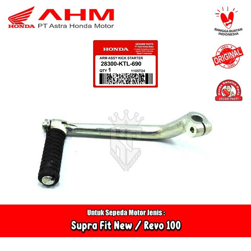 Engkol Selahan Kick Stater Honda Supra Fit New Revo 100 Original AHM 28300-KTL-690