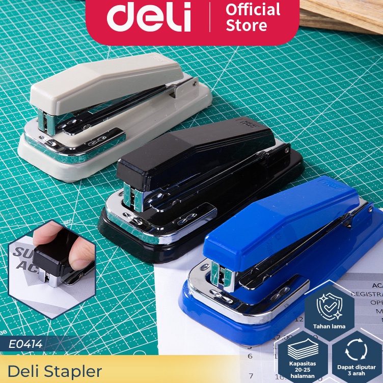 

KODE O74Z Deli Rotary Stapler Staples Putar 3 Arah Hekter Staples Putar Isi Ukuran 246 266 Keperluan Kantor E414