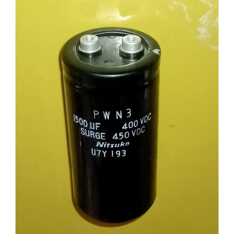 ELCO 400V 1500UF 10.5CM T D 5CM BEKAS ORI