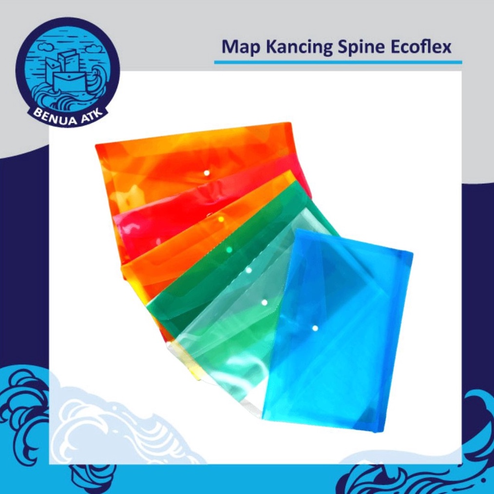 

KODE I68U Map Plastik Kancing Spine Document Bag Folio Ecoflex isi 12pcs DF7111