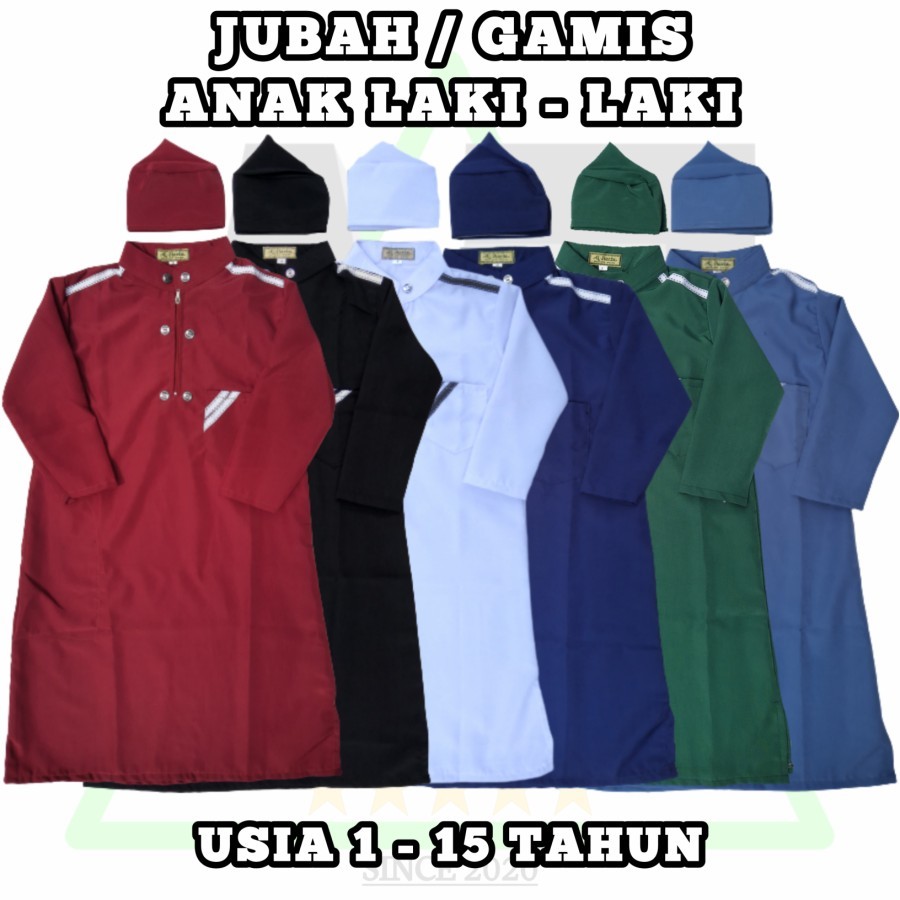 Jubah Gamis Anak Premium Al harbi / Koko Jubah Gamis Anak Laki Laki Besway Premium