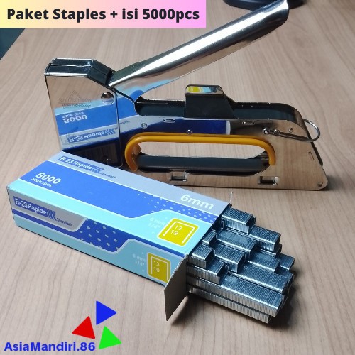 

Promo Paket Staples + Isi Refill Staples Tembak R23 Staples Manual Paket + Isi Refill Staples Gun Tacker Stapler Staples Perekat Powerfull original YUKIDO