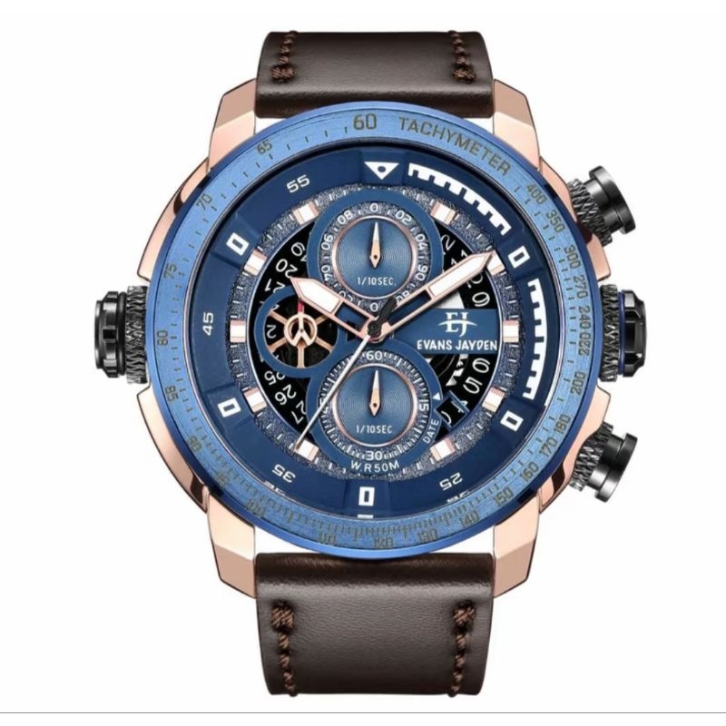 evans jayden 9466 jam tangan pria Analog kulit