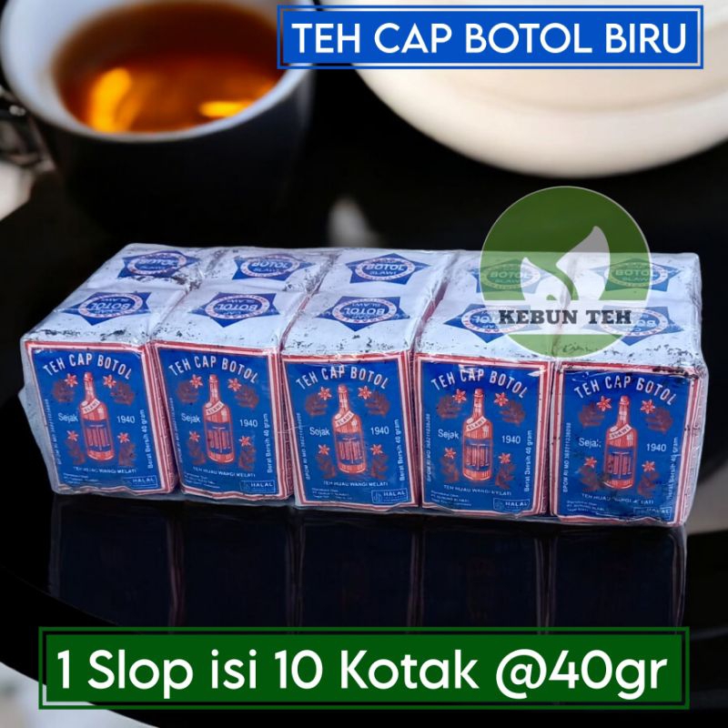 

Teh Cap Botol biru 1 slop isi 10 kotak