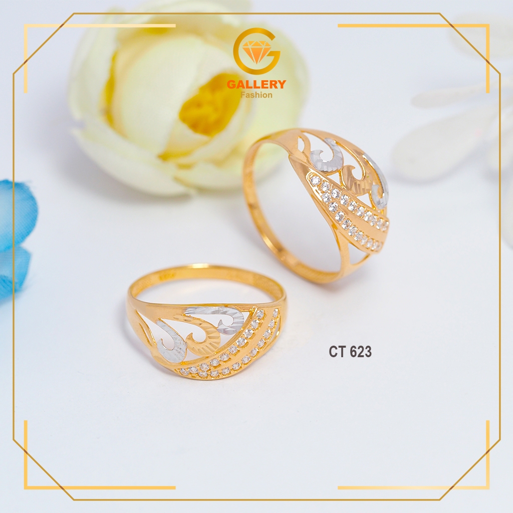 CINCIN EMAS ASLI 8 KARAT (375) DAN 6 KARAT (300) CT 618 CT 623 MODEL ETNIK MODERN
