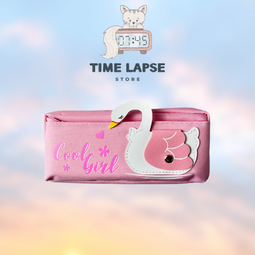 

Tempat Pensil Anak Perempuan Design Karakter Hewan Kotak Pensil Multifungsi