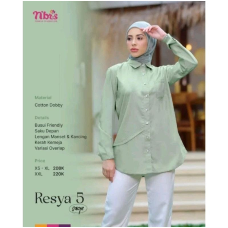Resya 5 Sage Green Atasan