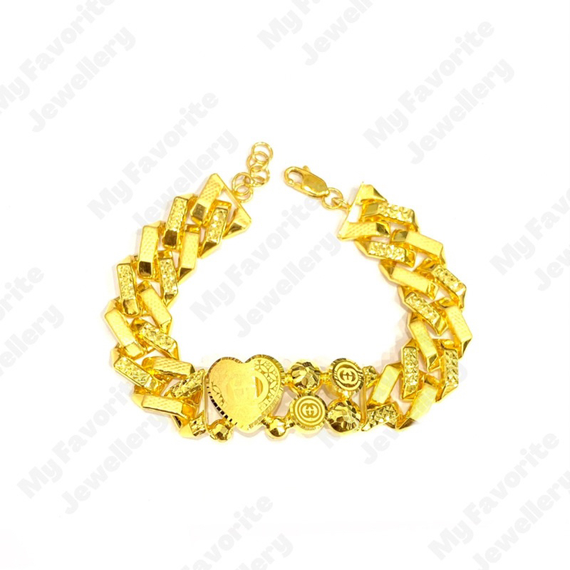 Gelang Sisik Naga Branded Emas Asli Kadar 700