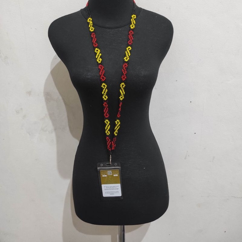

Lanyard tali kalung id card name tag etnik manik dayak kalimantan