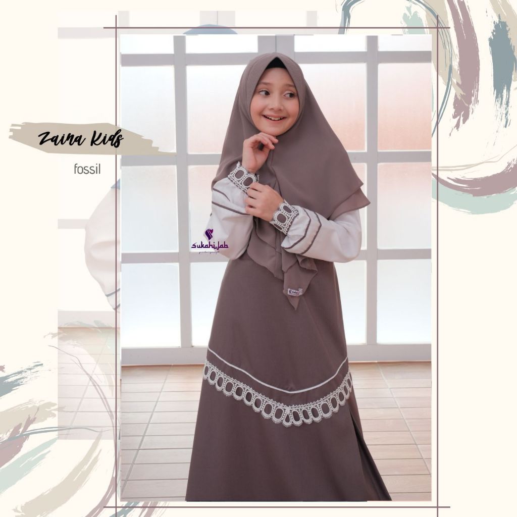 SUKAHIJAB - Zain Zaina Kids Dress Gamis Anak Perempuan 0-10 Tahun Kekinian Katun Toyobo Premium