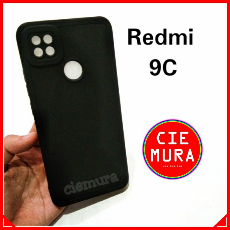 CIE Case Hitam Redmi 9C Black Matte Softcase Polos Lentur Slim Silikon HP Ciemura